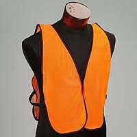 Safety Vest, Non-Reflective, Orange, Universal - Coated Gloves